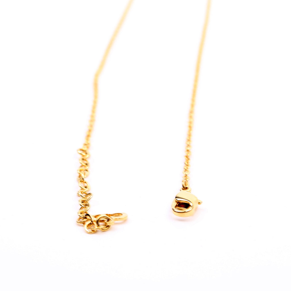 Crystal Heart Logo Pendant Necklace Gold