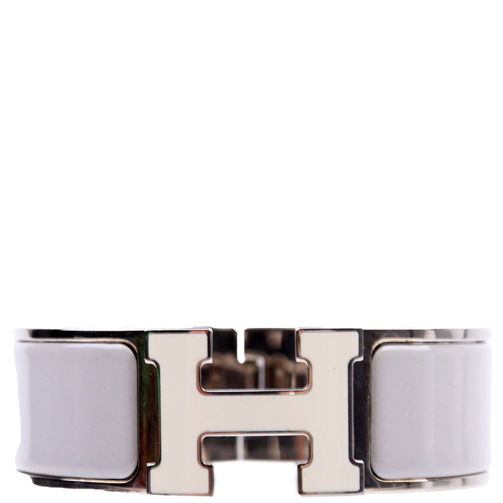 Clic Clac Enamel H Wide PM Bracelet Silver/Grey