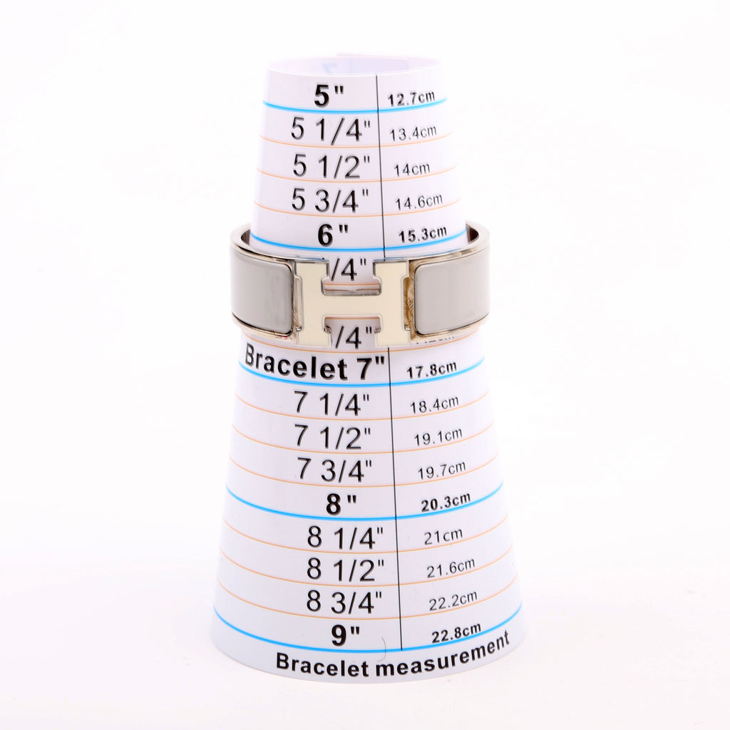 Clic Clac Enamel H Wide PM Bracelet Silver/Grey
