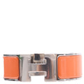Hermes Clic Clac Wide PM Bracelet Silver/Orange
