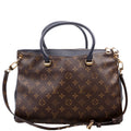 Pallas Tote Monogram Leather Side Navy