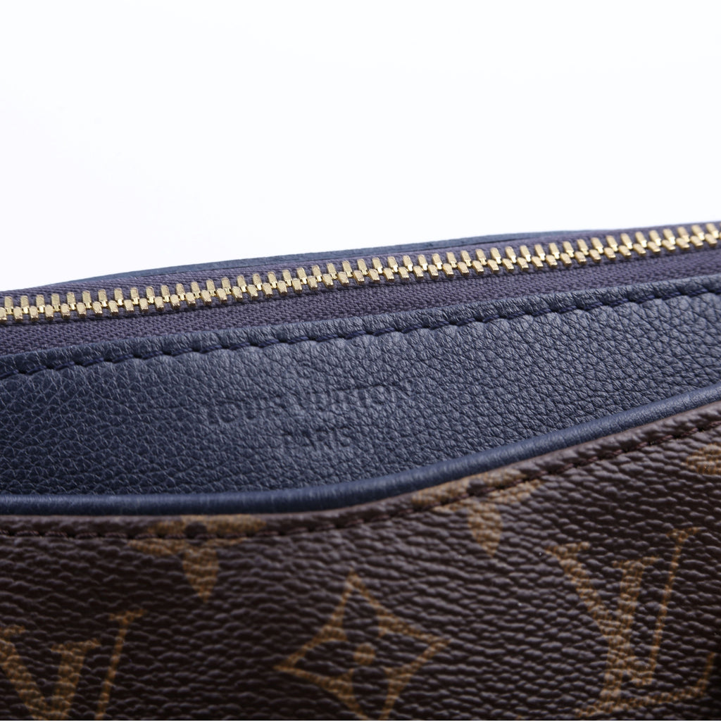Pallas Tote Monogram Leather Side Navy