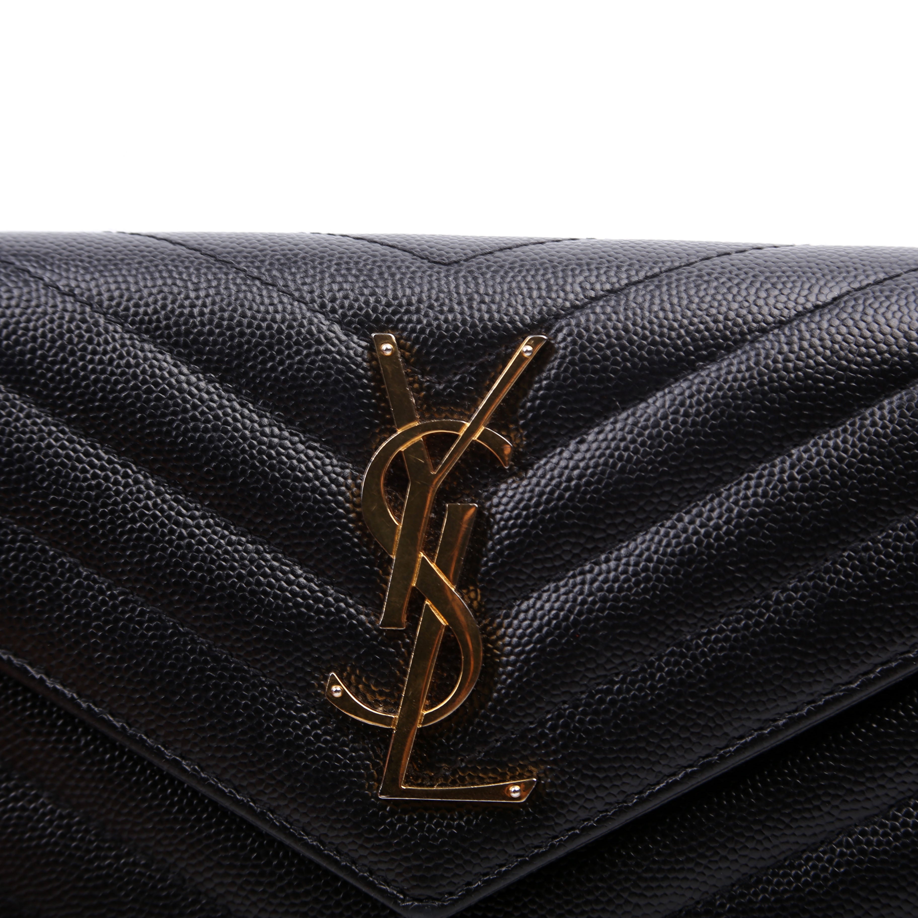 Flap Wallet Large Grain De Poudre Black