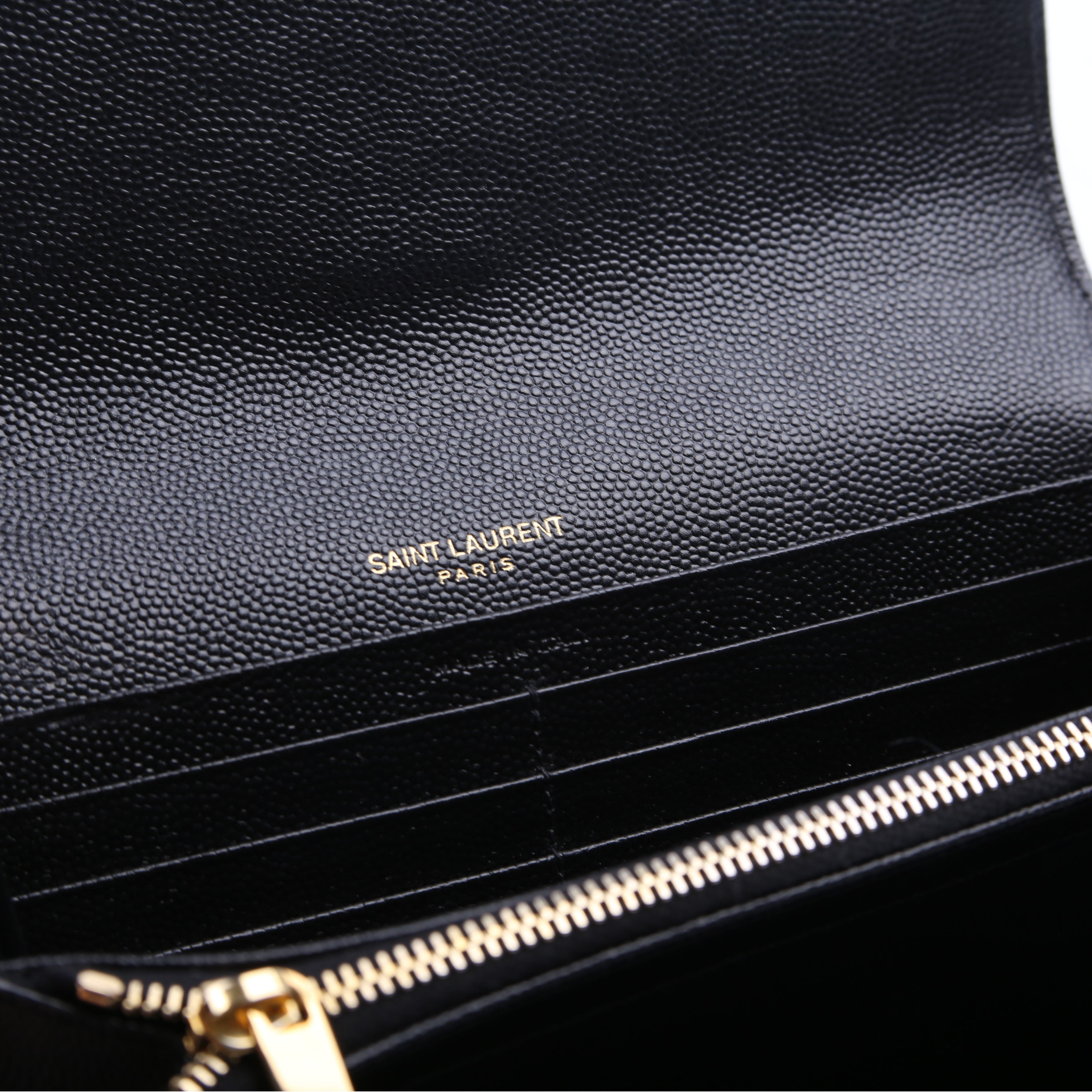 Flap Wallet Large Grain De Poudre Black