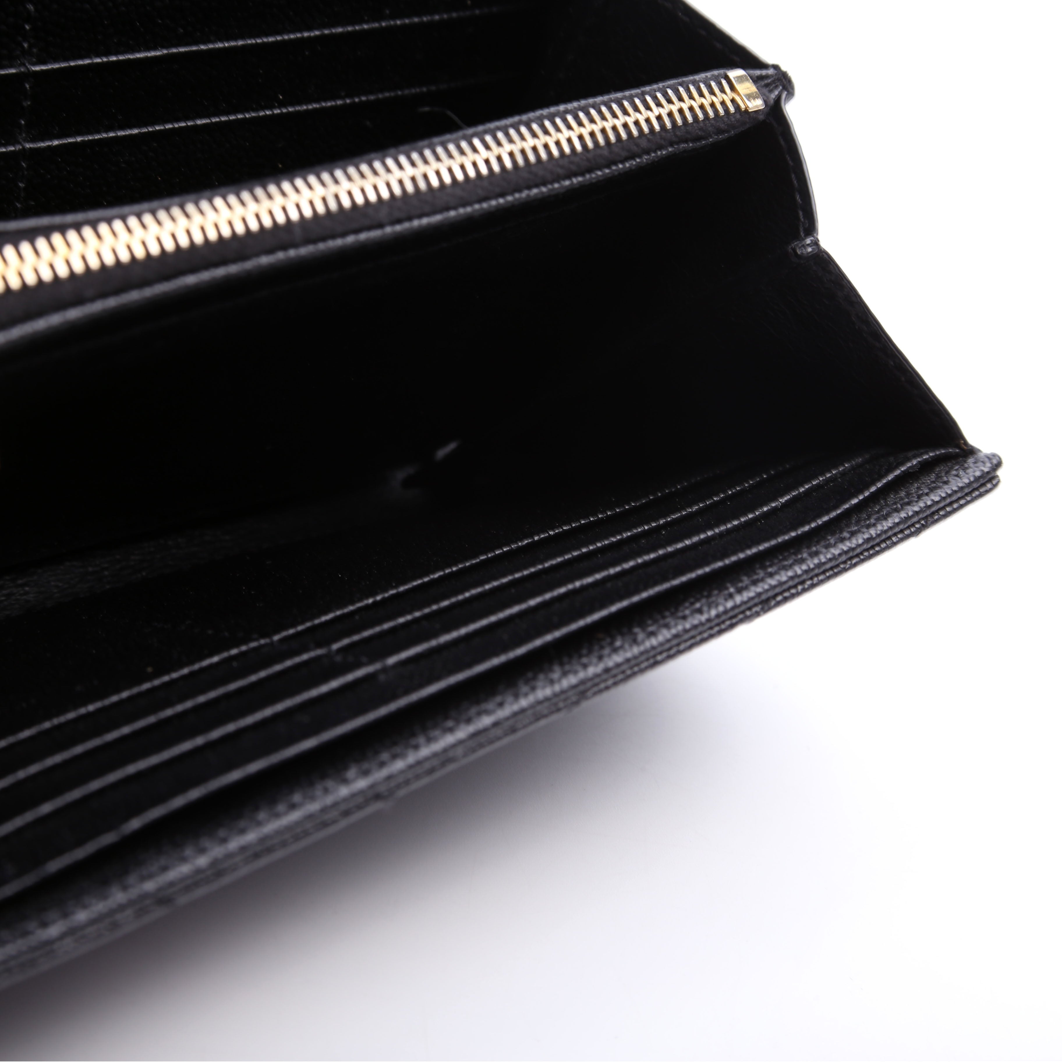 Flap Wallet Large Grain De Poudre Black