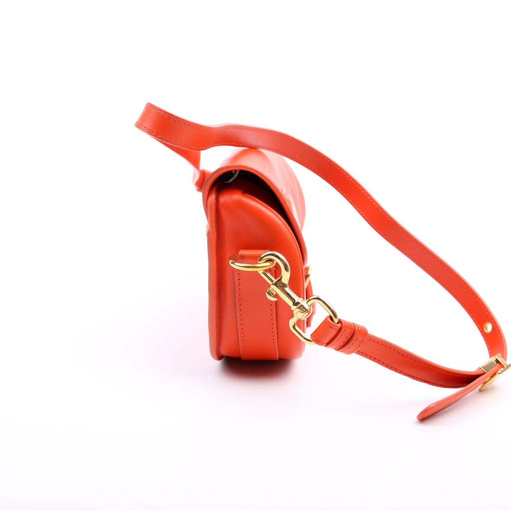 Bobby Bag East- West Box Calfskin Orange