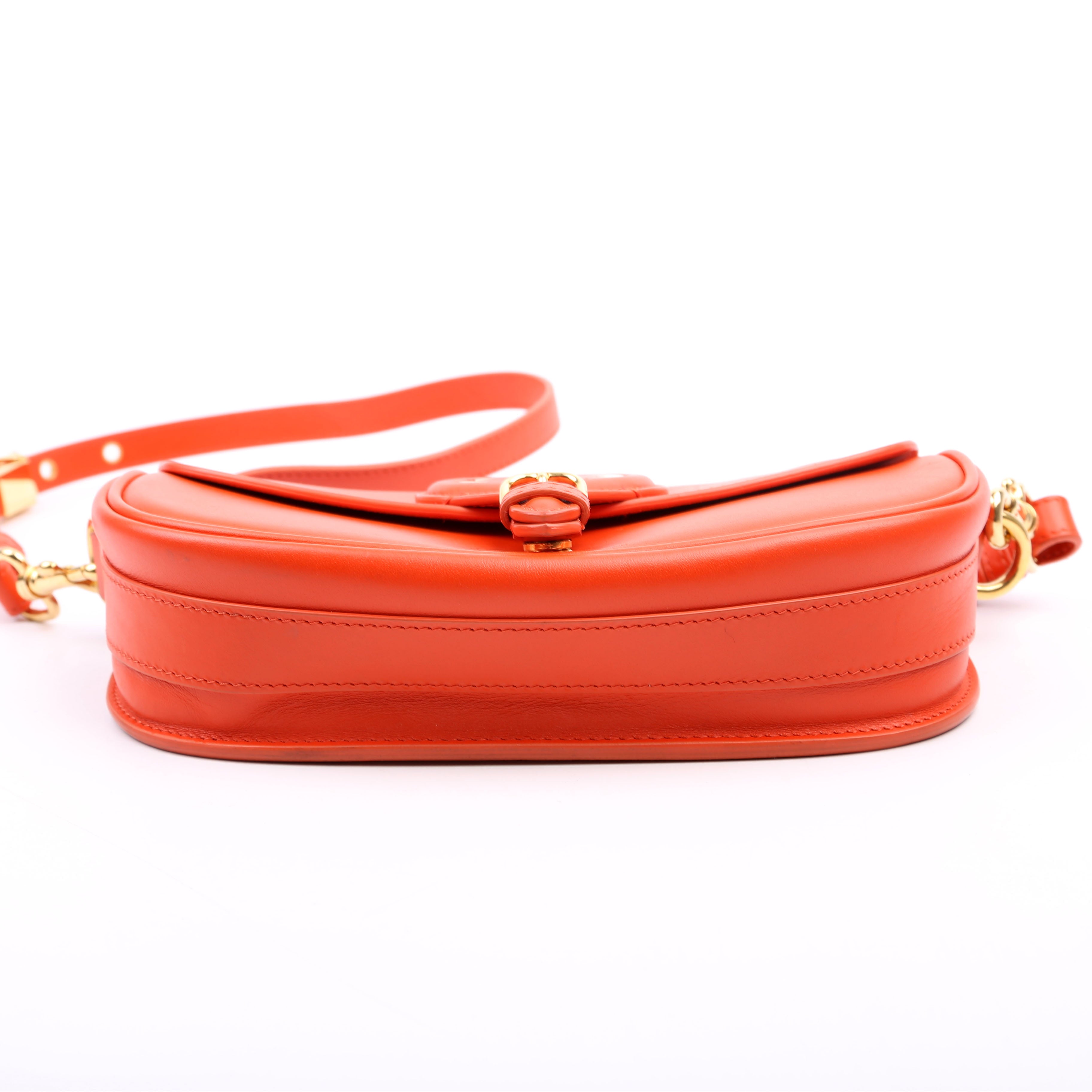 Bobby Bag East- West Box Calfskin Orange