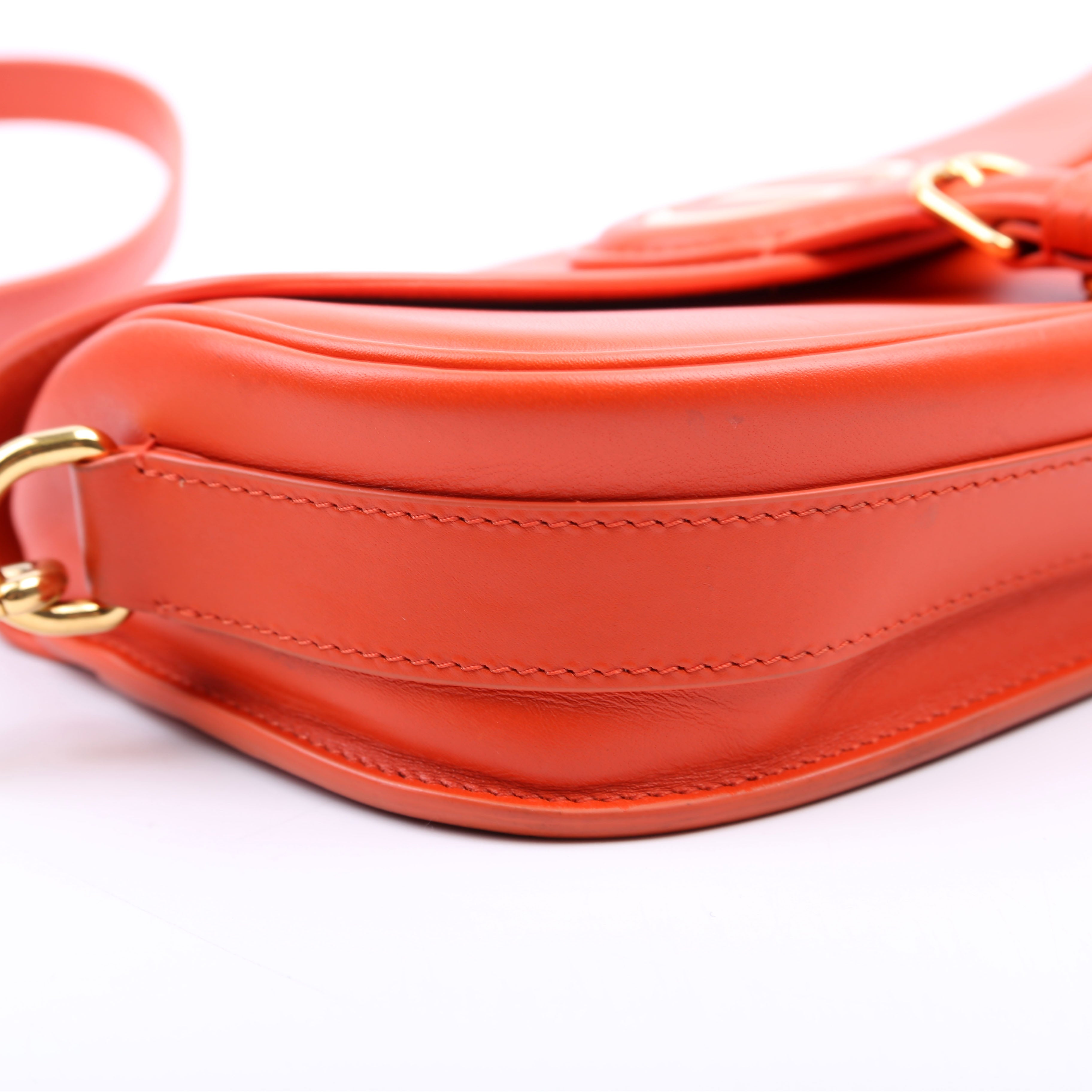 Bobby Bag East- West Box Calfskin Orange