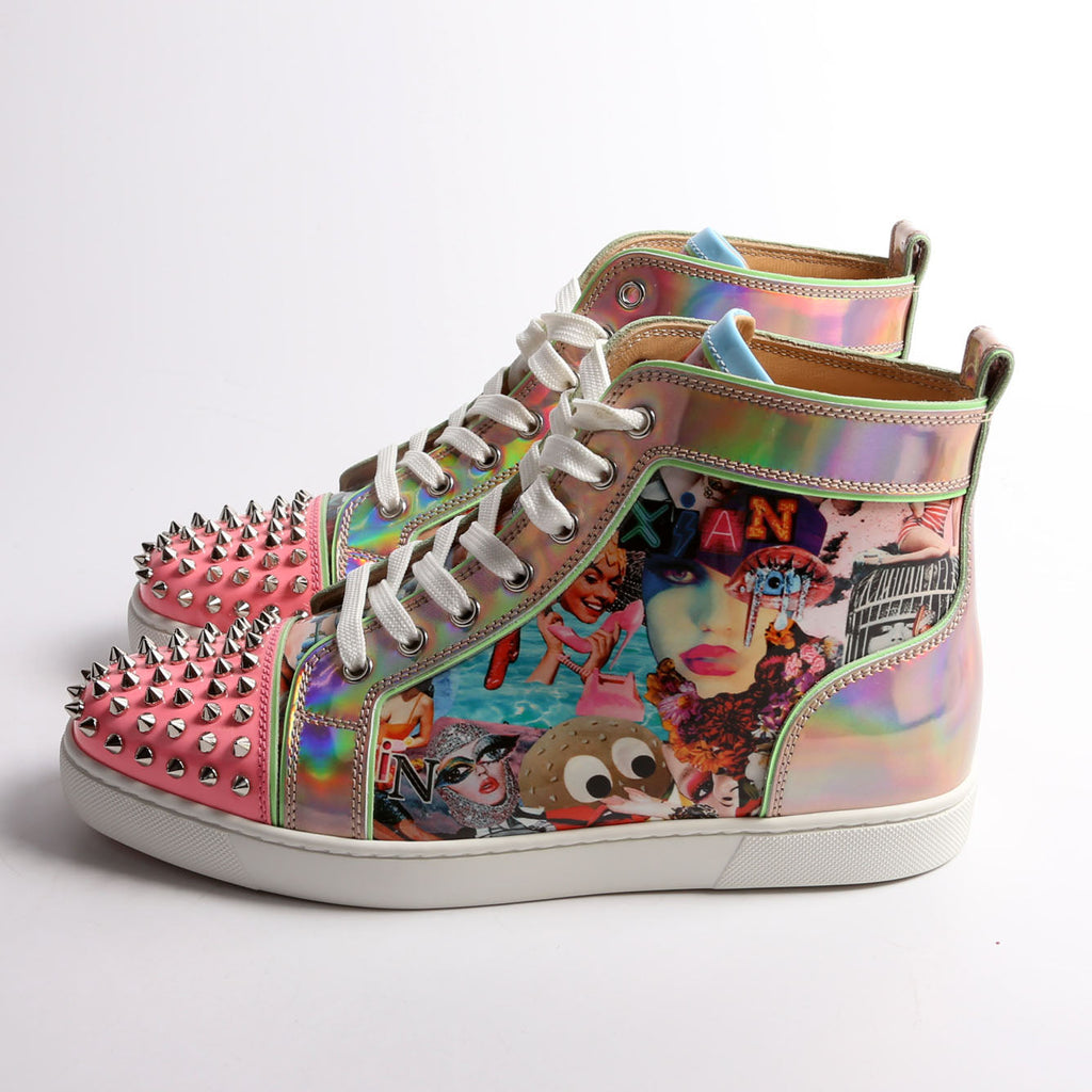 Lou Spike Printed PVC Sneakers Size 41 Multicolor