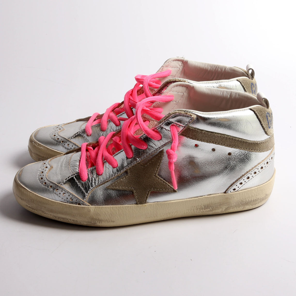 Midstra Sneakers Size 37 Silver/Pink