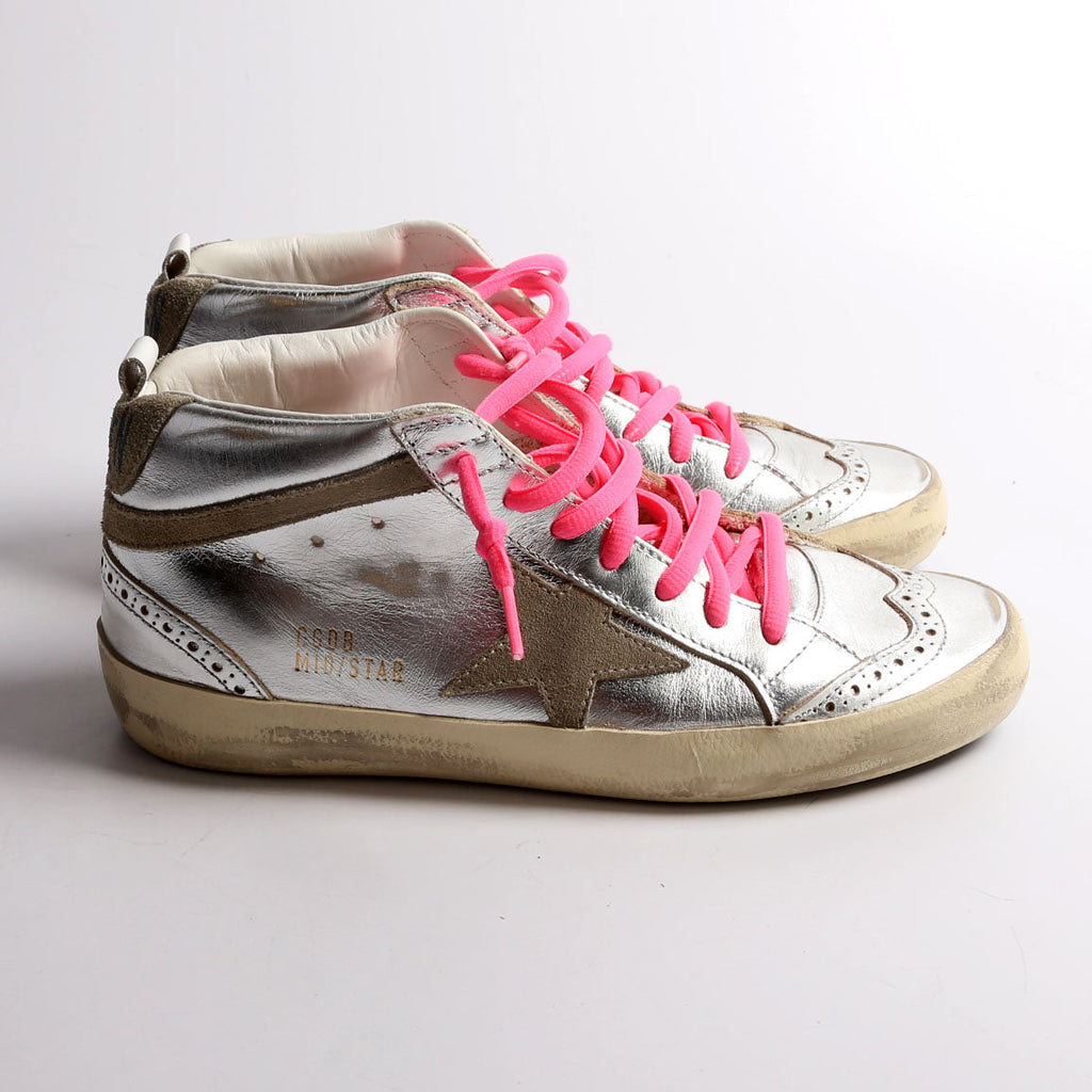 Midstra Sneakers Size 37 Silver/Pink