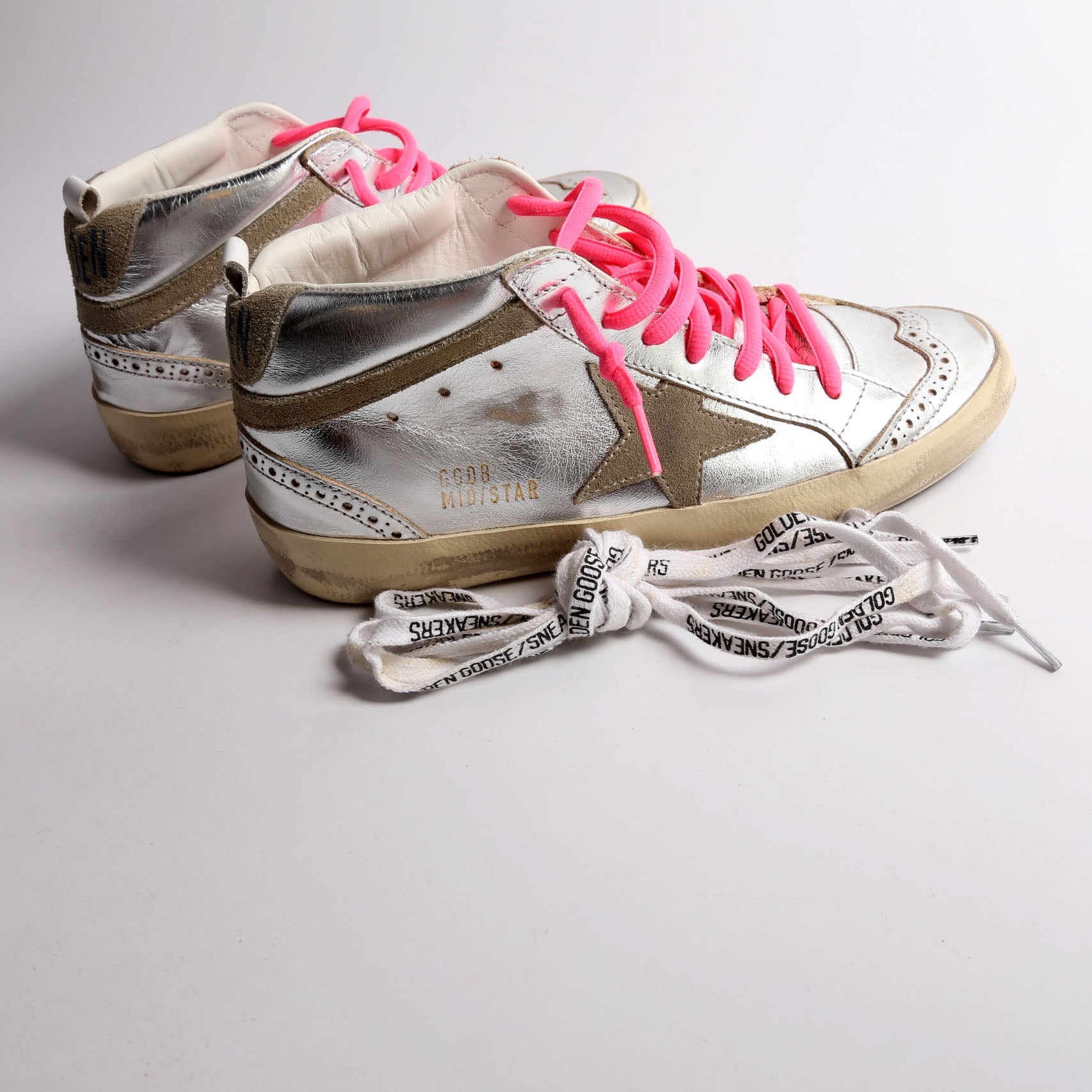 Midstra Sneakers Size 37 Silver/Pink
