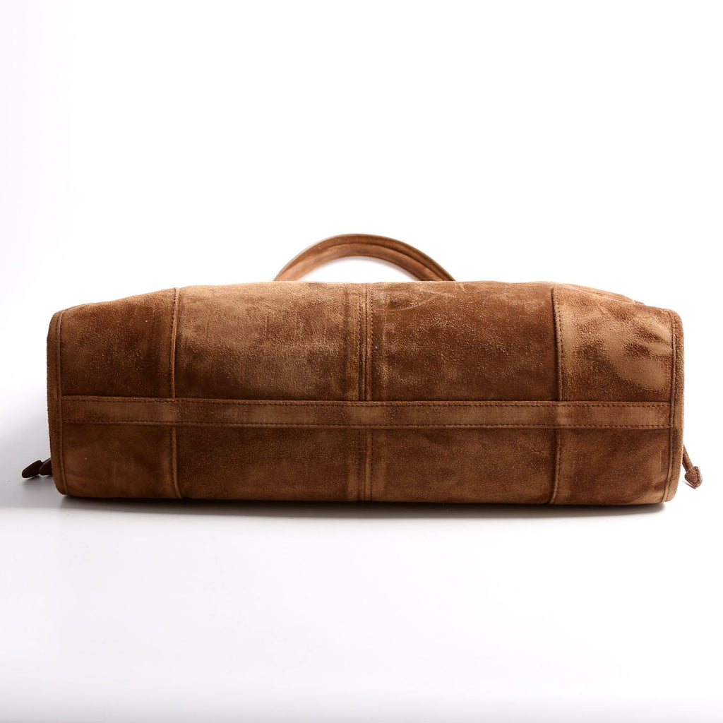 1BA433 Bonnie Large Suede Shoulder Bag Brown