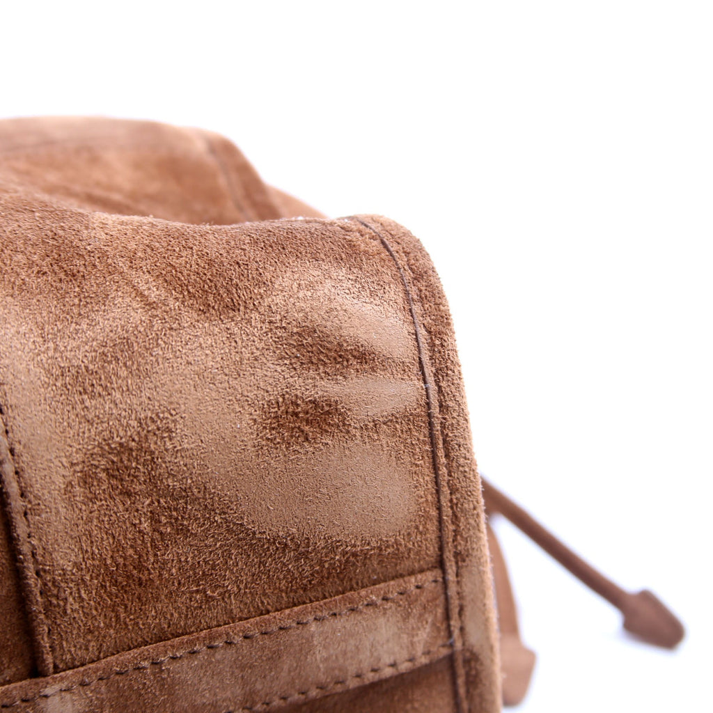 1BA433 Bonnie Large Suede Shoulder Bag Brown