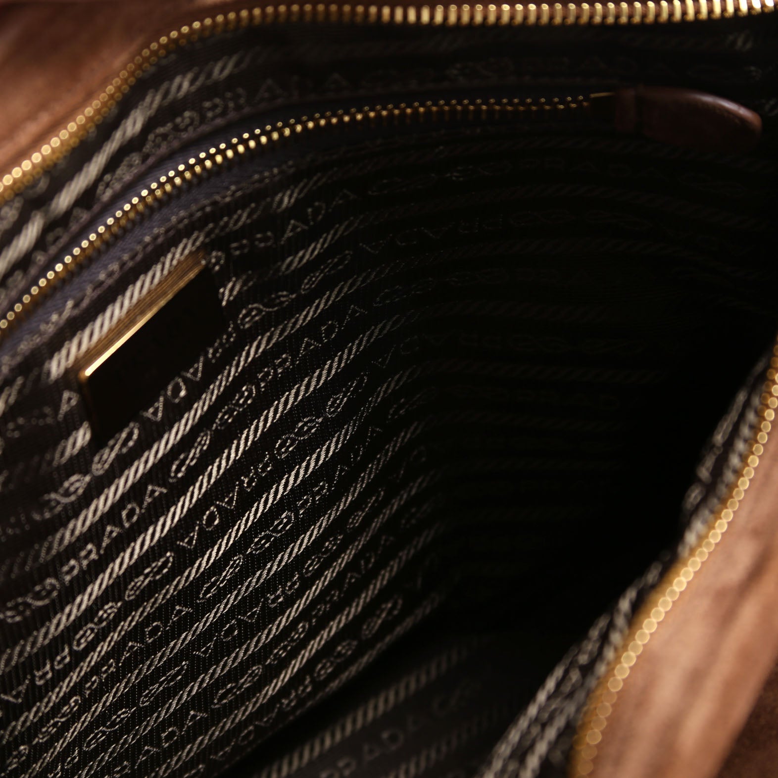 1BA433 Bonnie Large Suede Shoulder Bag Brown