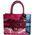 Dior Book Tote Medium Embroidered Jungle Pop