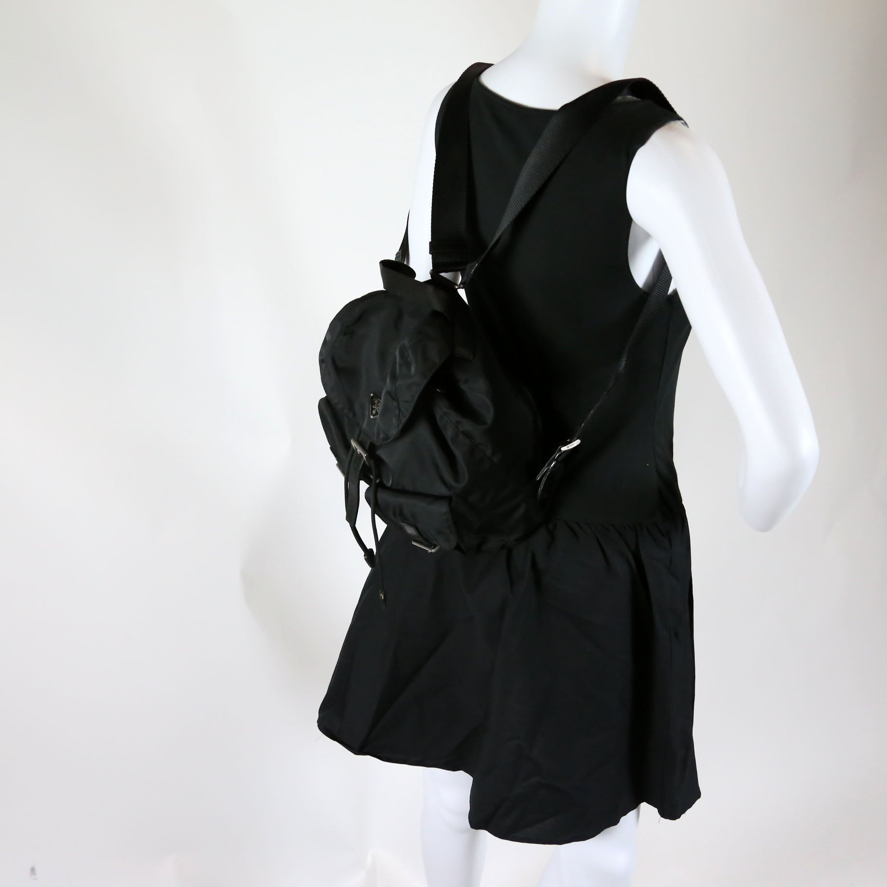 Nylon Backpack Small Black