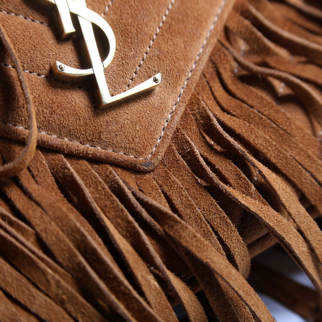College Medium Suede Fringe 531705 Brown