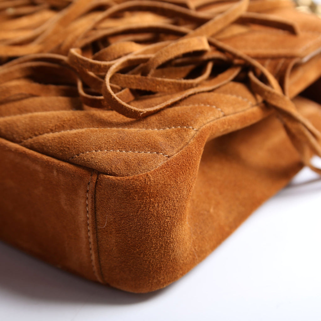 College Medium Suede Fringe 531705 Brown