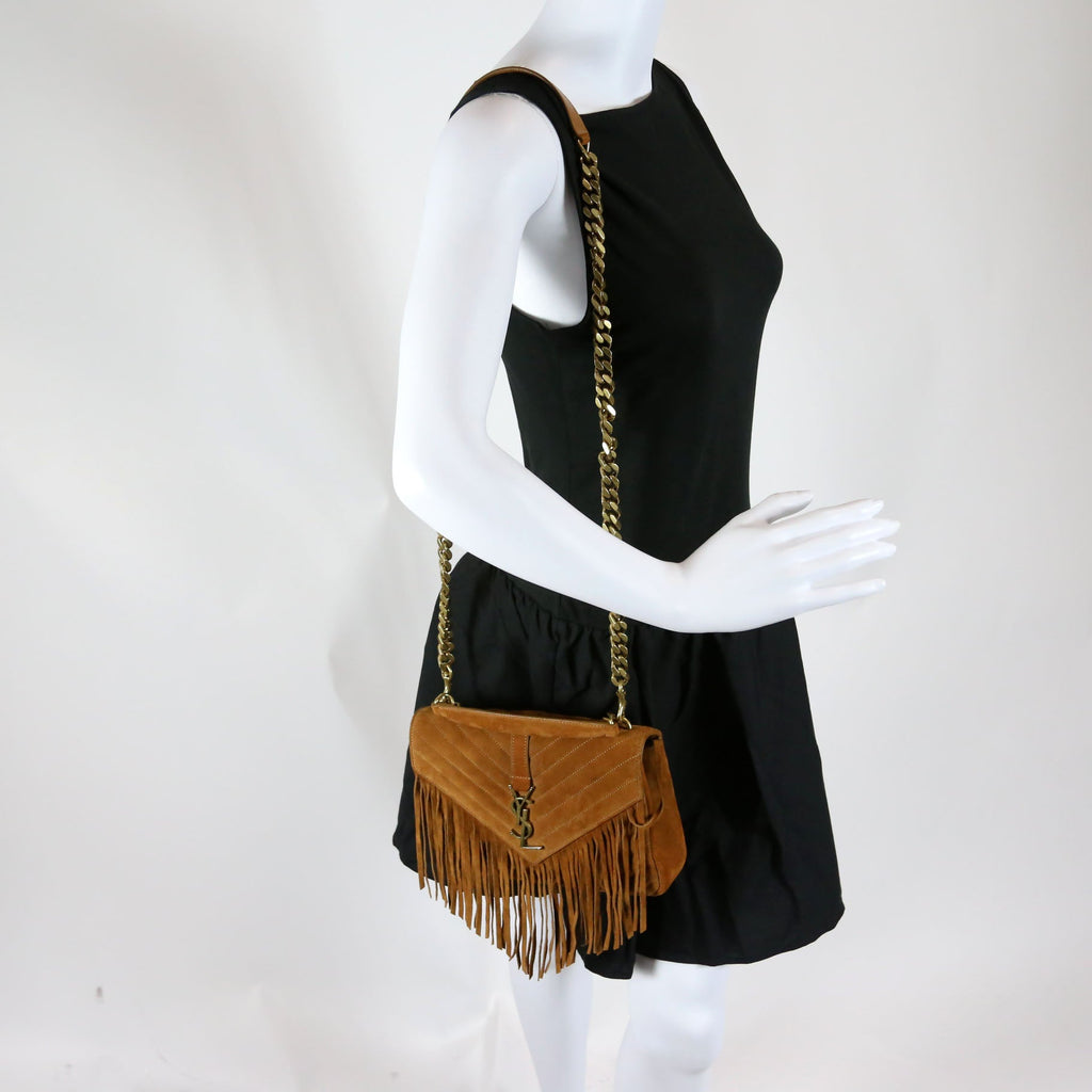 College Medium Suede Fringe 531705 Brown