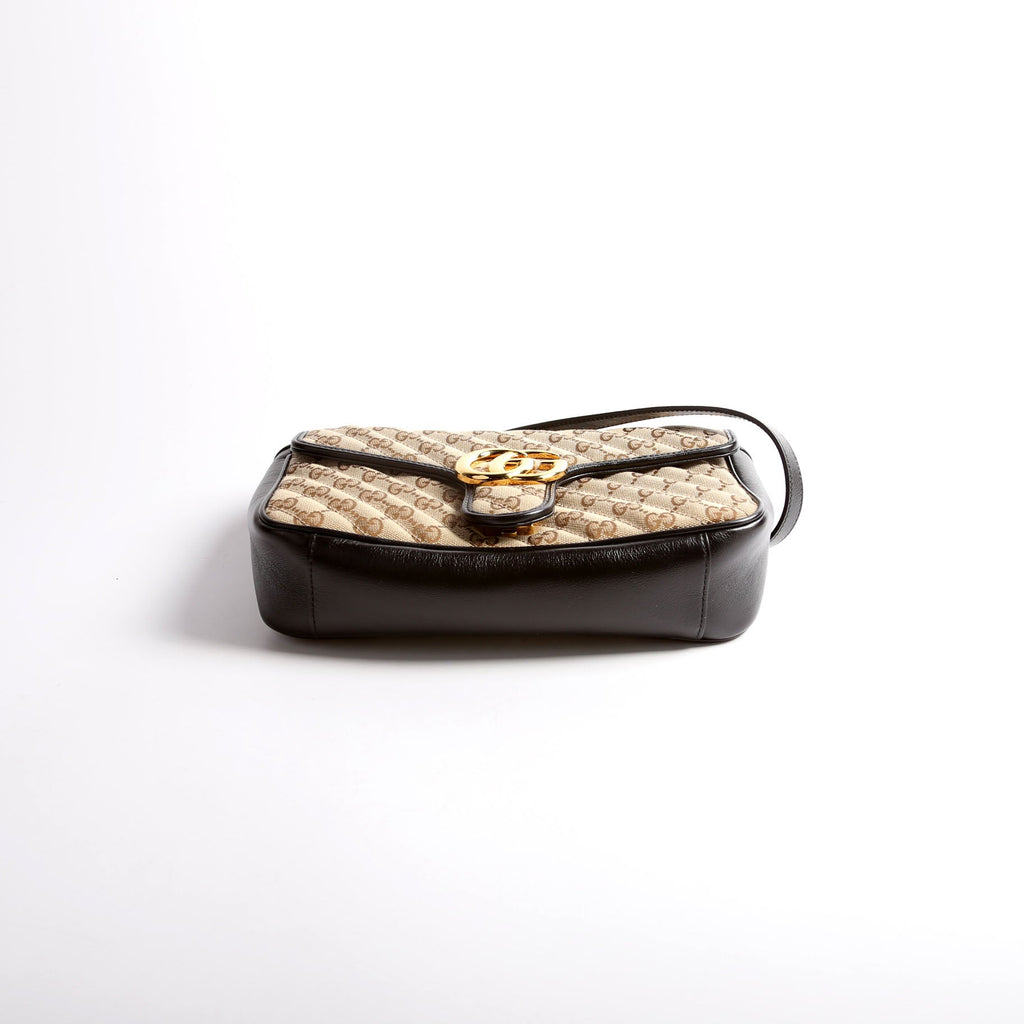 443497 Marmont GG Canvas Shoulder Small Flap