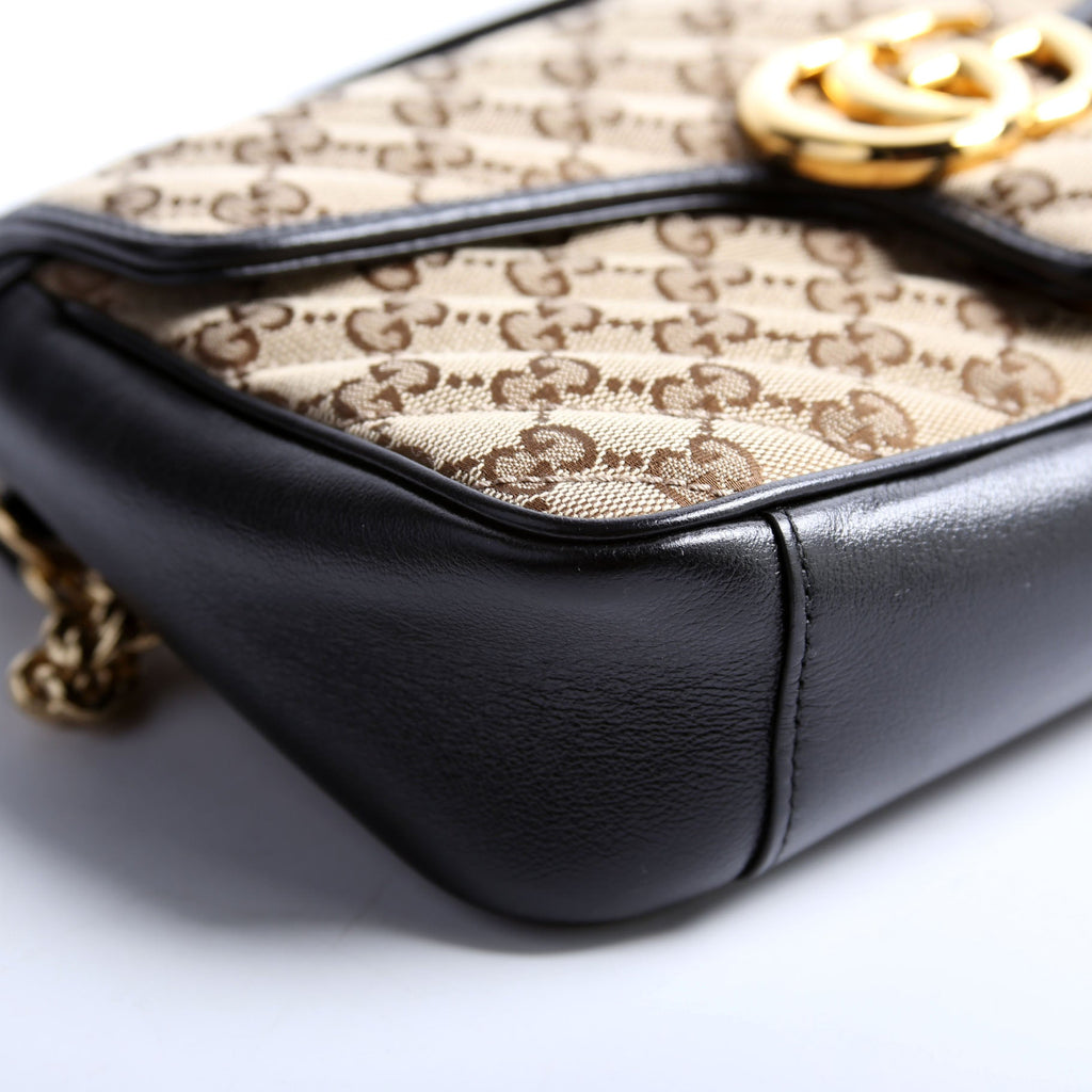 443497 Marmont GG Canvas Shoulder Small Flap