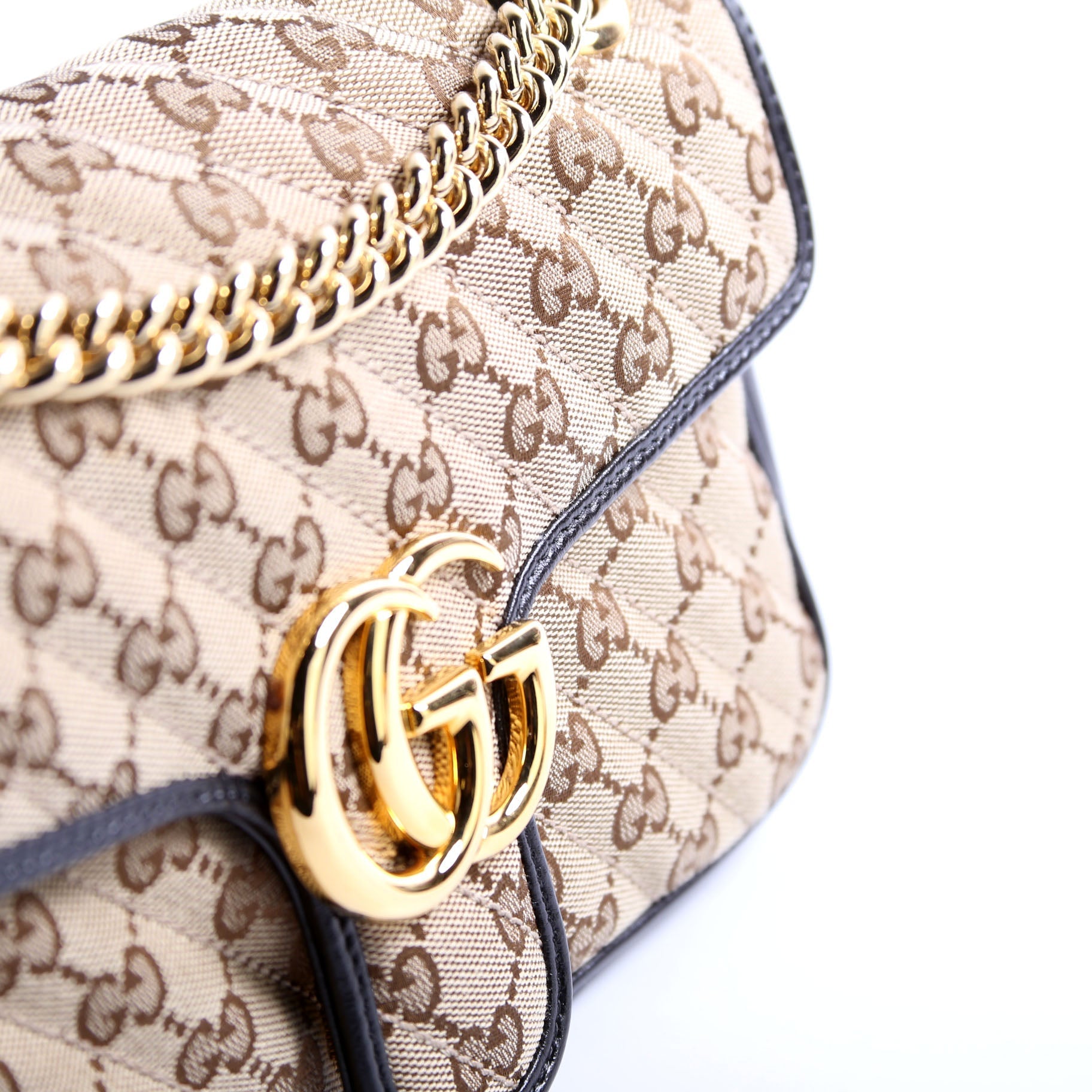 443497 Marmont GG Canvas Shoulder Small Flap