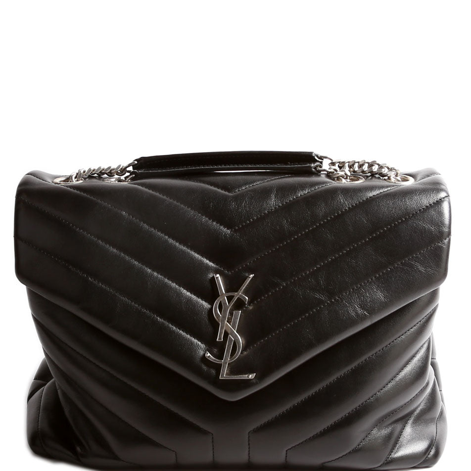 SAINT LAURENT LouLou Satchel Medium 487216 Black