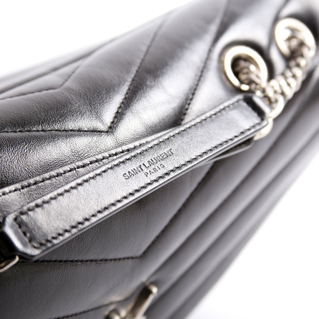 SAINT LAURENT LouLou Satchel Medium 487216 Black