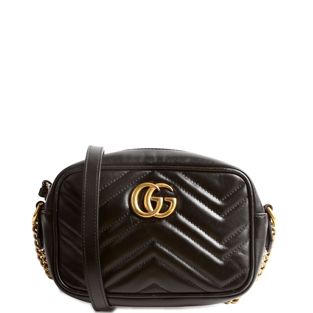 Gucci 448065 Marmont Mini Camera Bag Black
