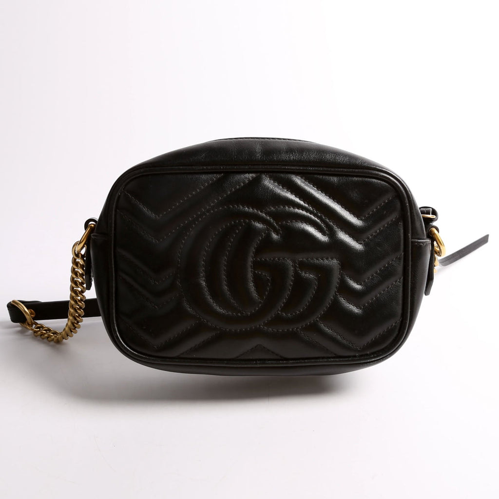 Gucci 448065 Marmont Mini Camera Bag Black
