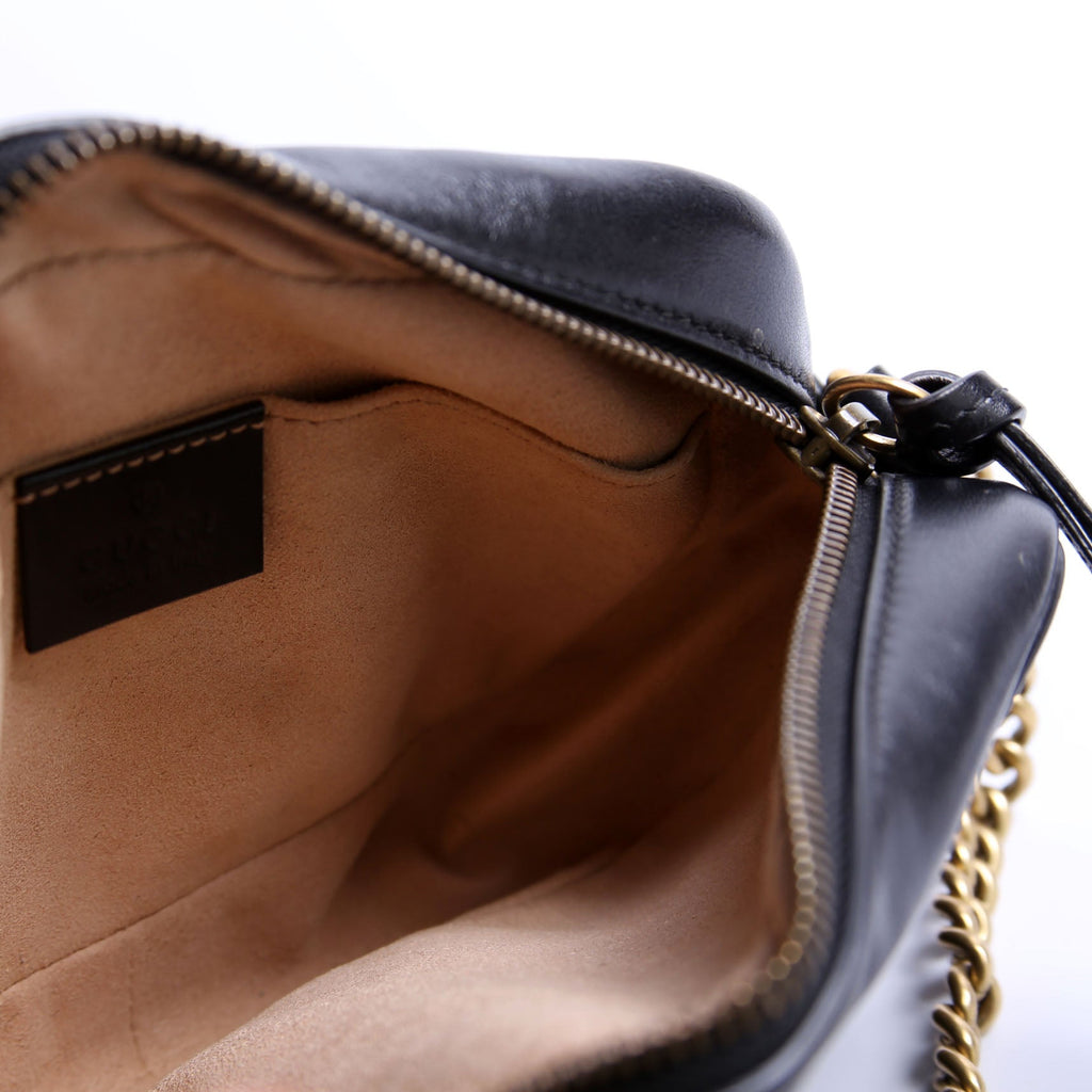 Gucci 448065 Marmont Mini Camera Bag Black