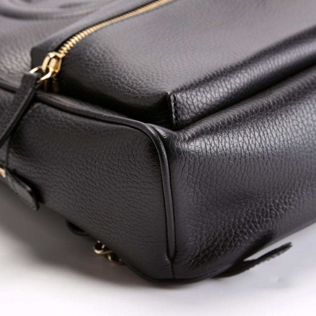 536192 Soho Leather Backpack Black