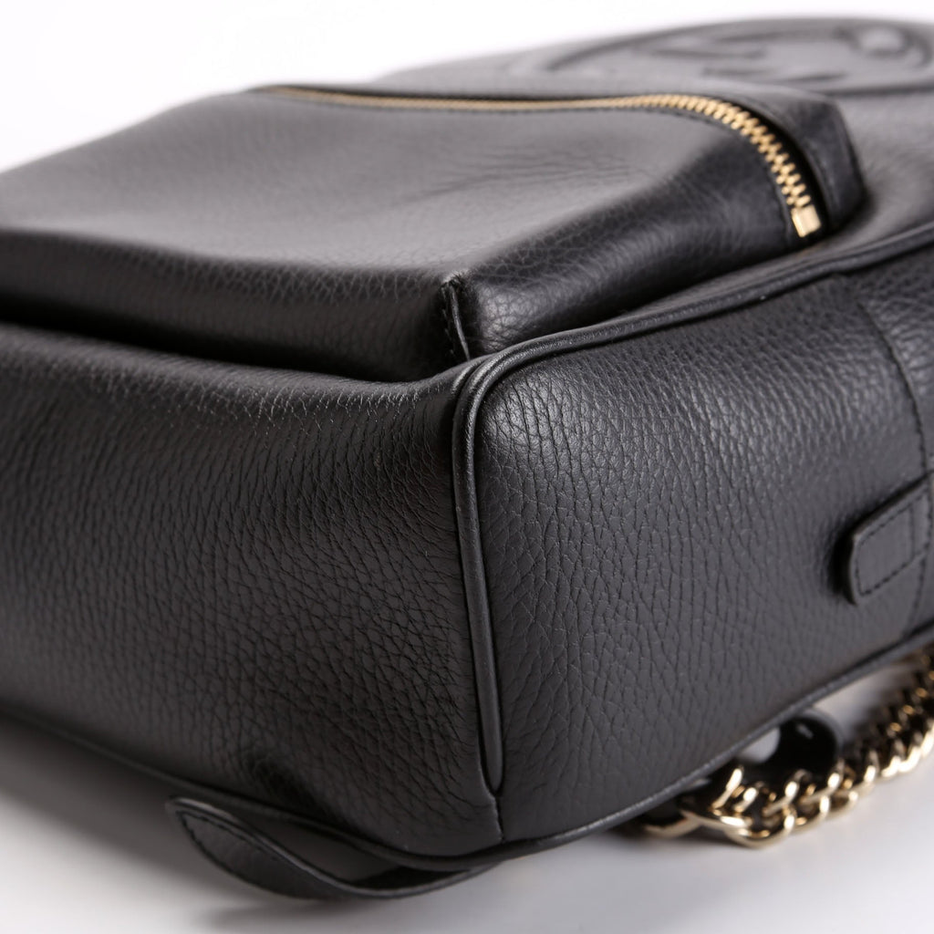 536192 Soho Leather Backpack Black