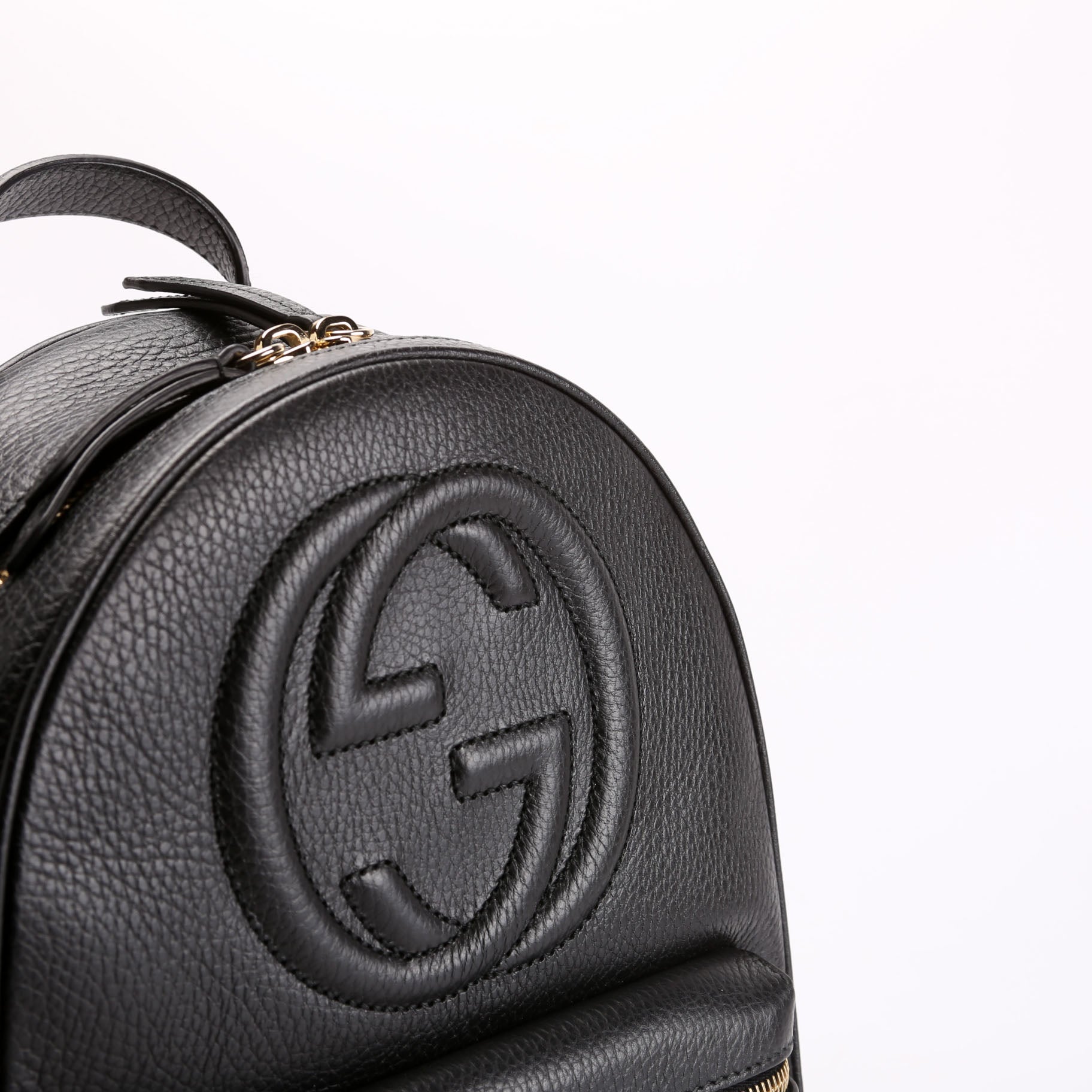 536192 Soho Leather Backpack Black