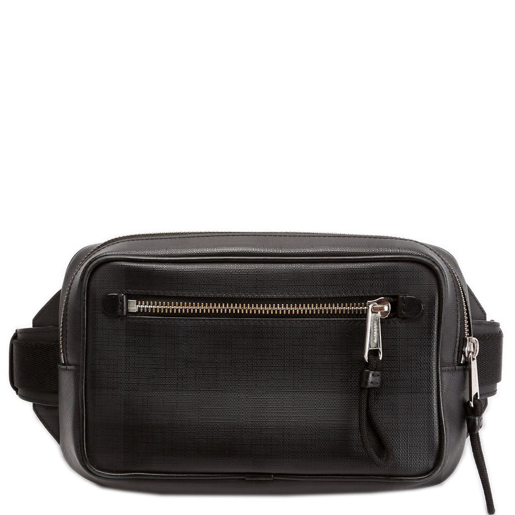 8017717 London Check Bumbag Black