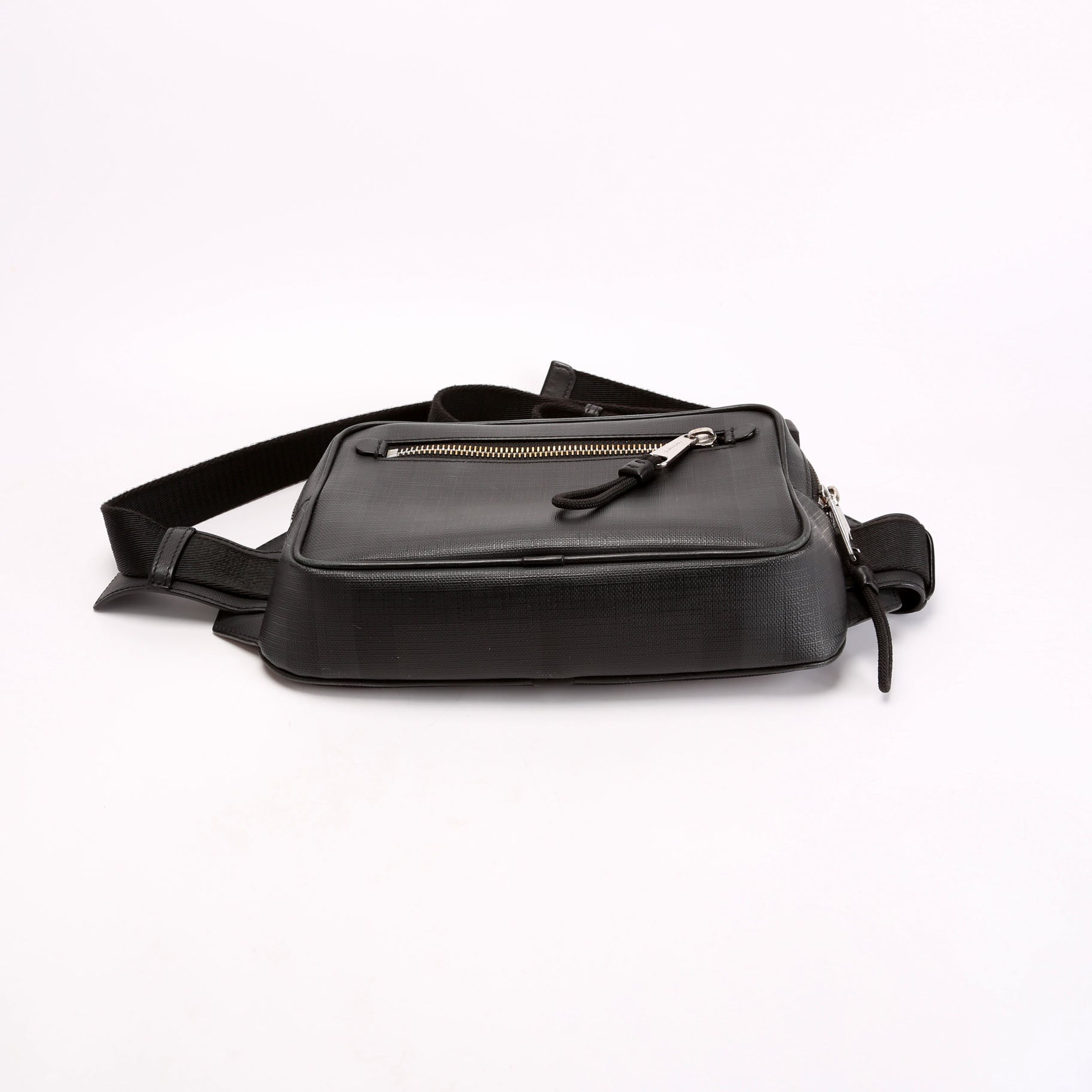8017717 London Check Bumbag Black