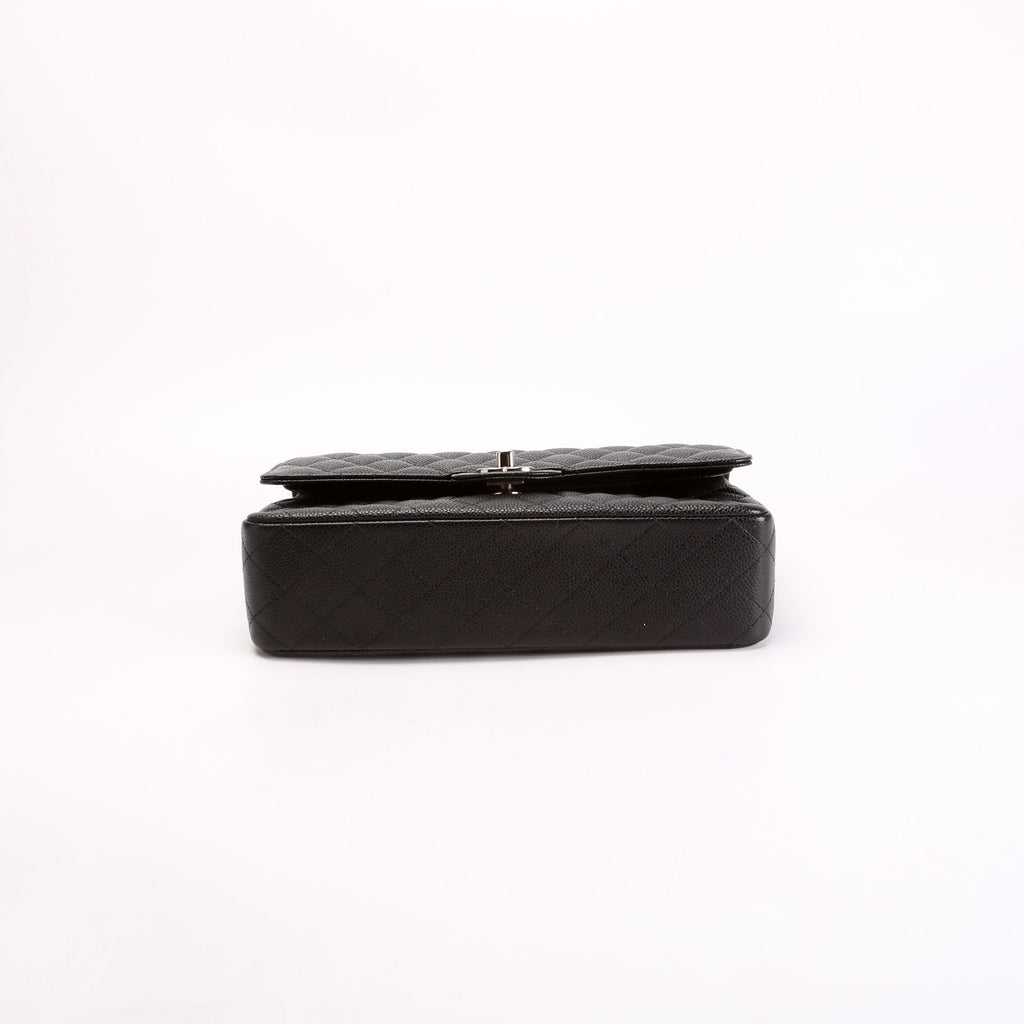Classic Flap Medium Caviar 28M Black