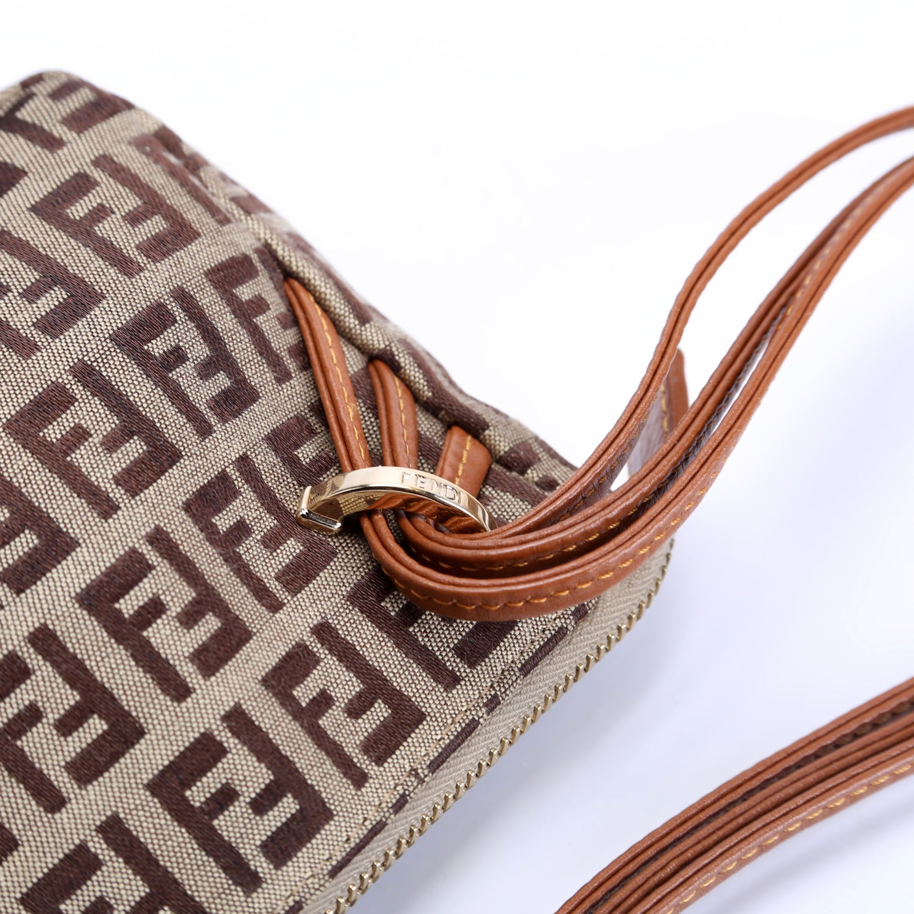 Zucchino Triple Strap Mini Pochette Brown/Beige