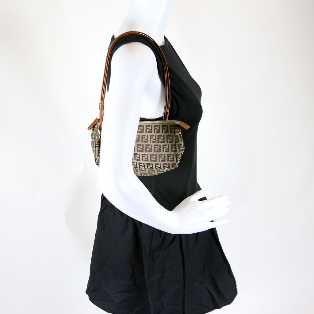Zucchino Triple Strap Mini Pochette Brown/Beige