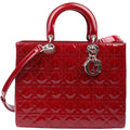 Lady Dior Large Patent Red