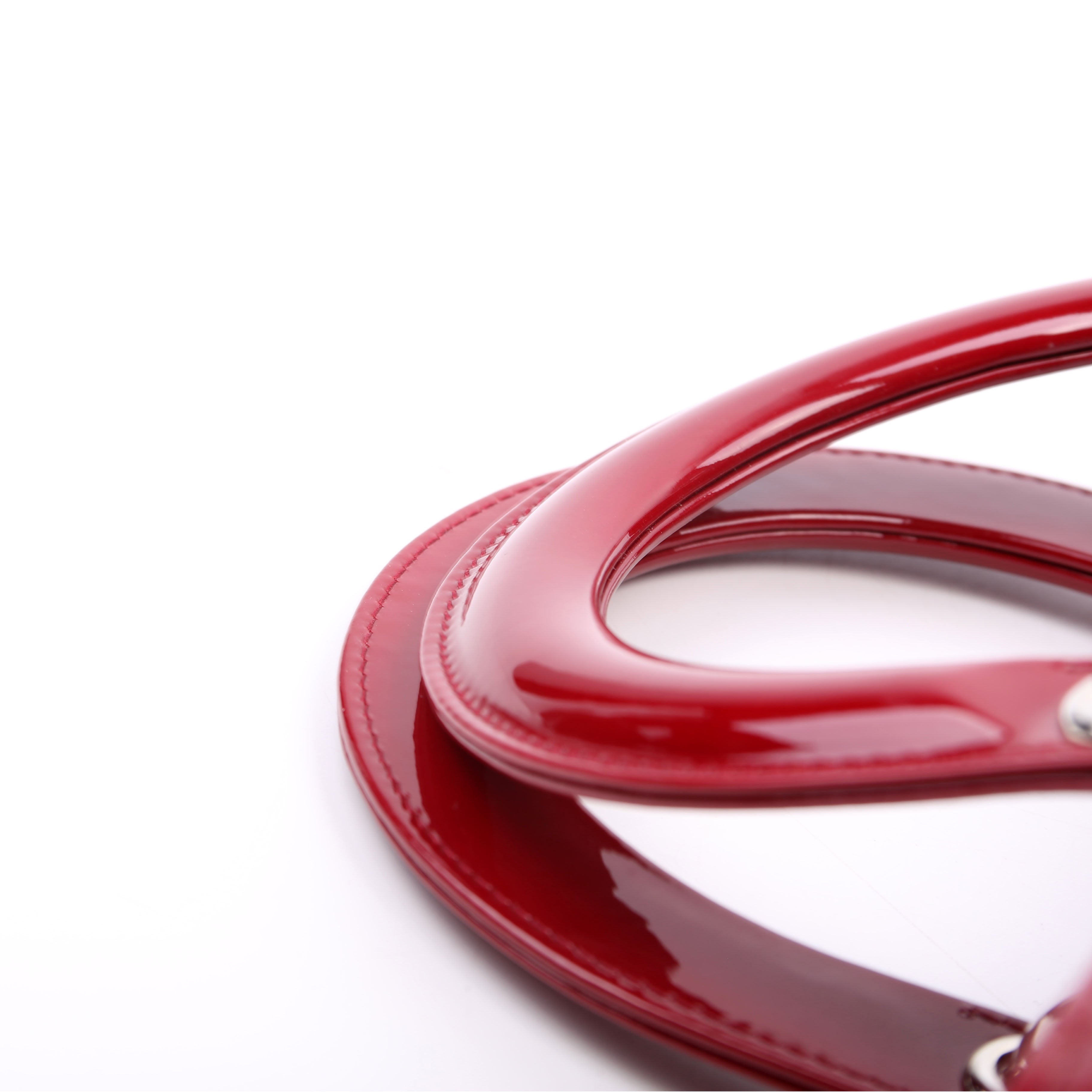Lady Dior Large Patent Red