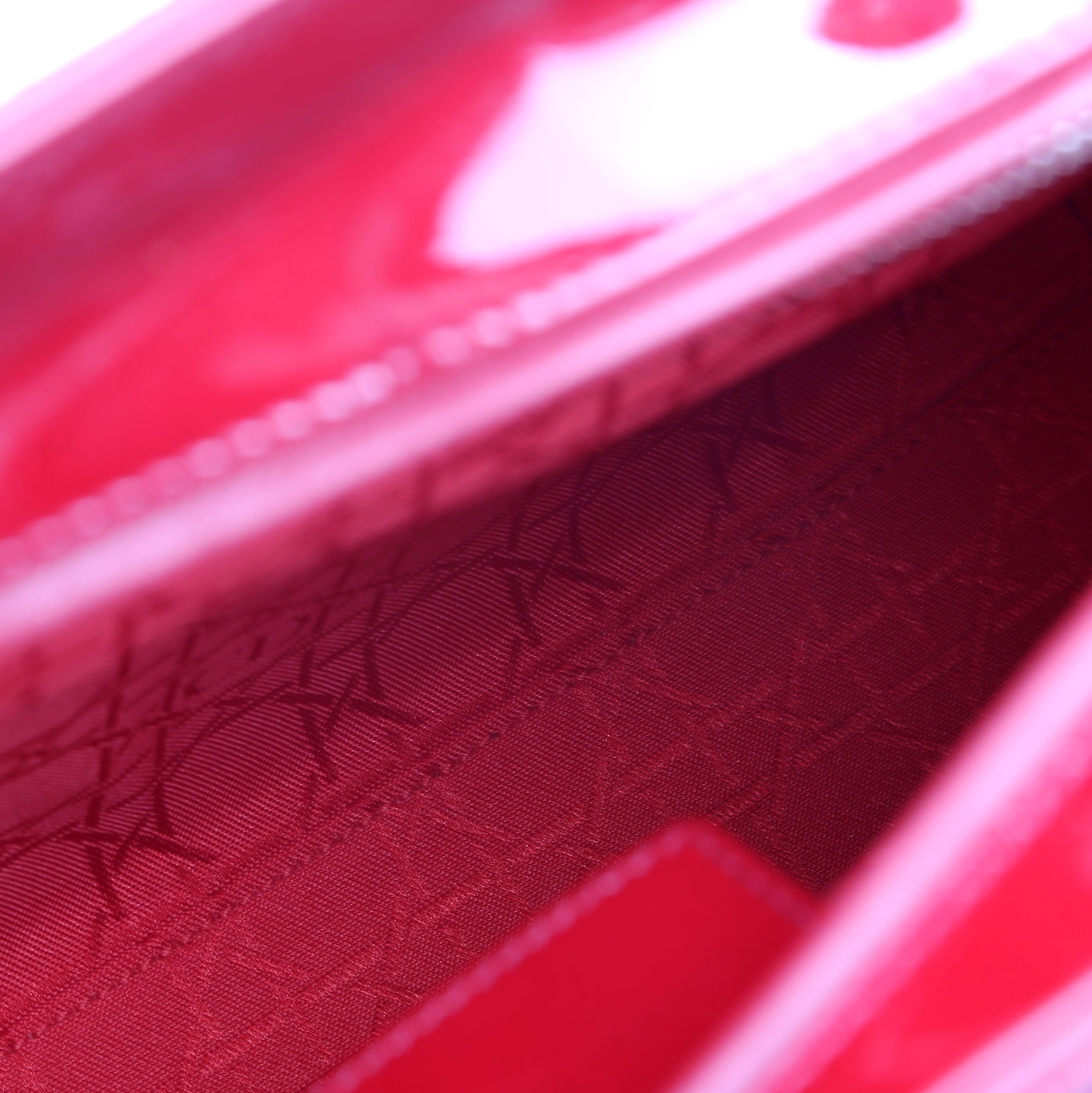 Lady Dior Large Patent Red