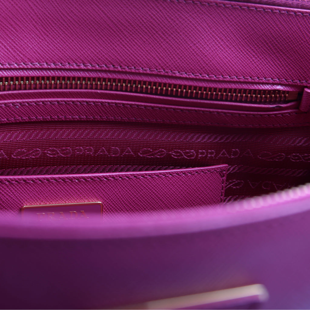 Saffiano Lux Medium Galleria Pink