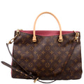 Pallas Tote Monogram Leather Side Mauve