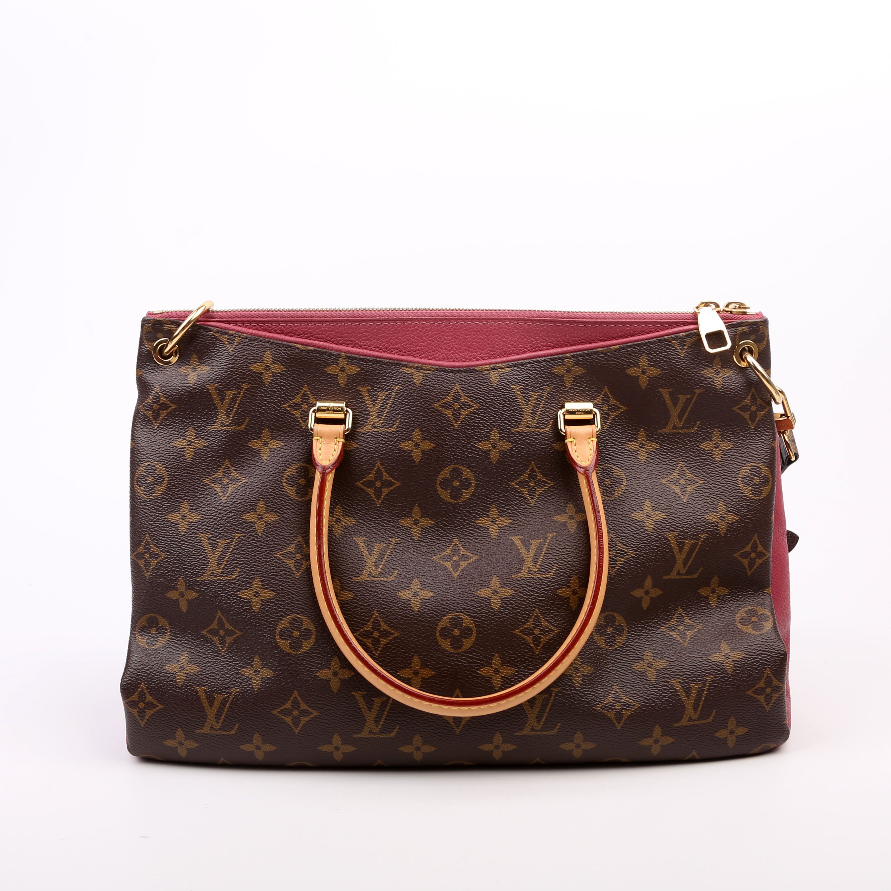 Pallas Tote Monogram Leather Side Mauve