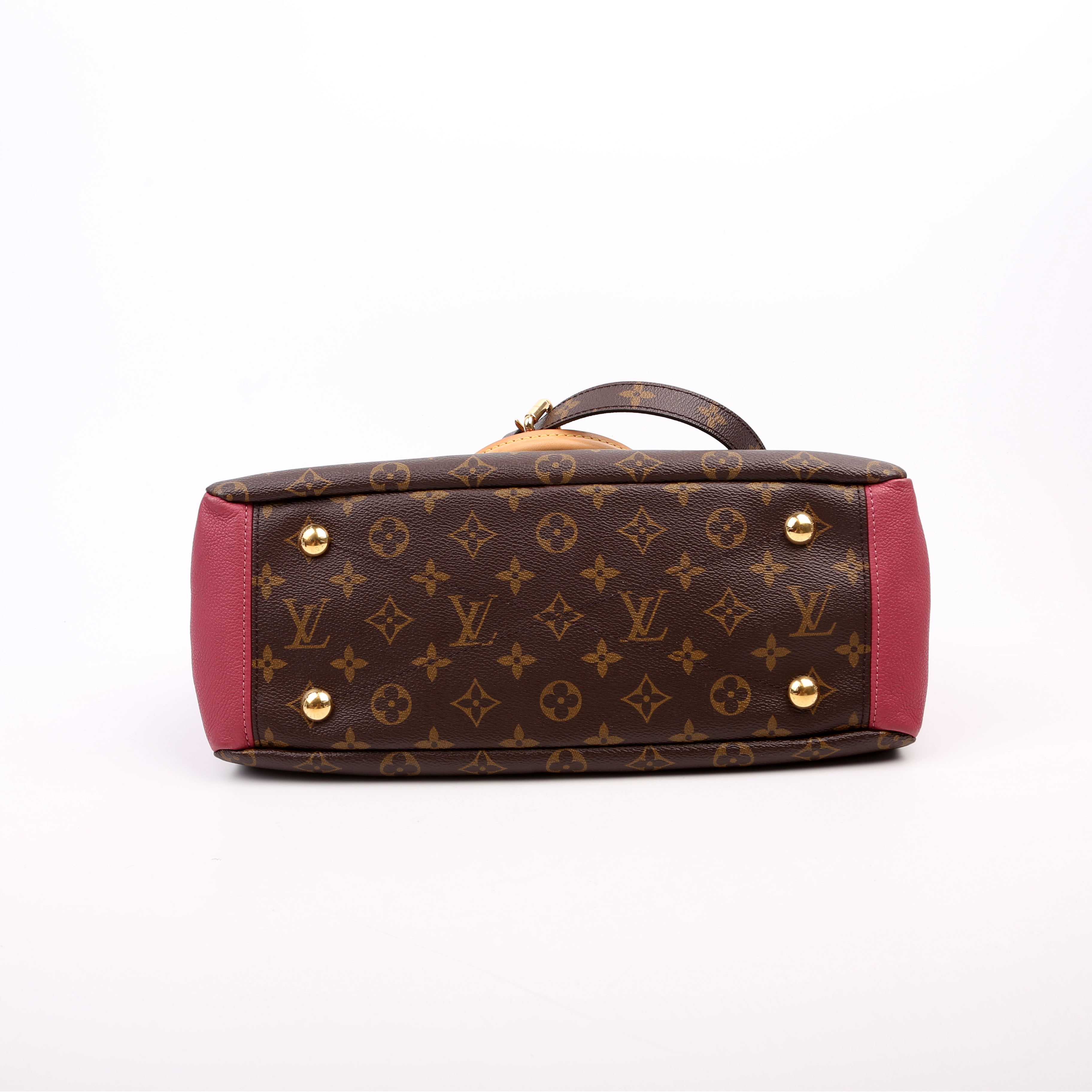 Pallas Tote Monogram Leather Side Mauve