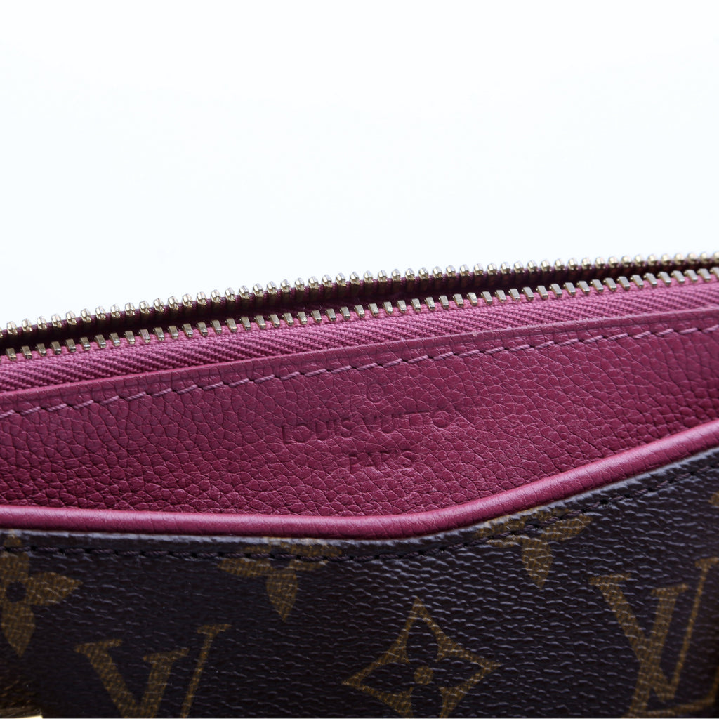 Pallas Tote Monogram Leather Side Mauve