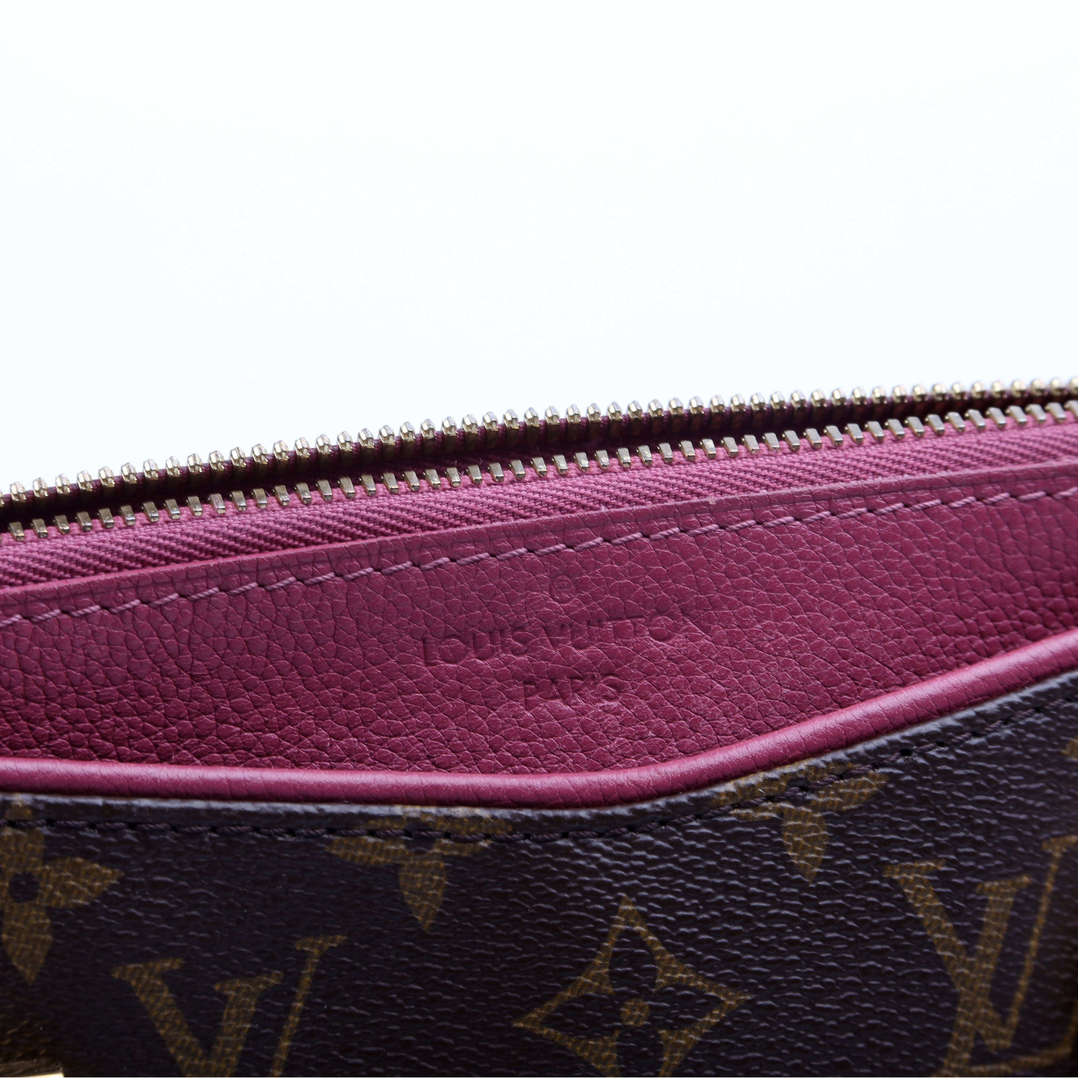 Pallas Tote Monogram Leather Side Mauve