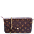 POchette Felicie Monogram Brown/Berry